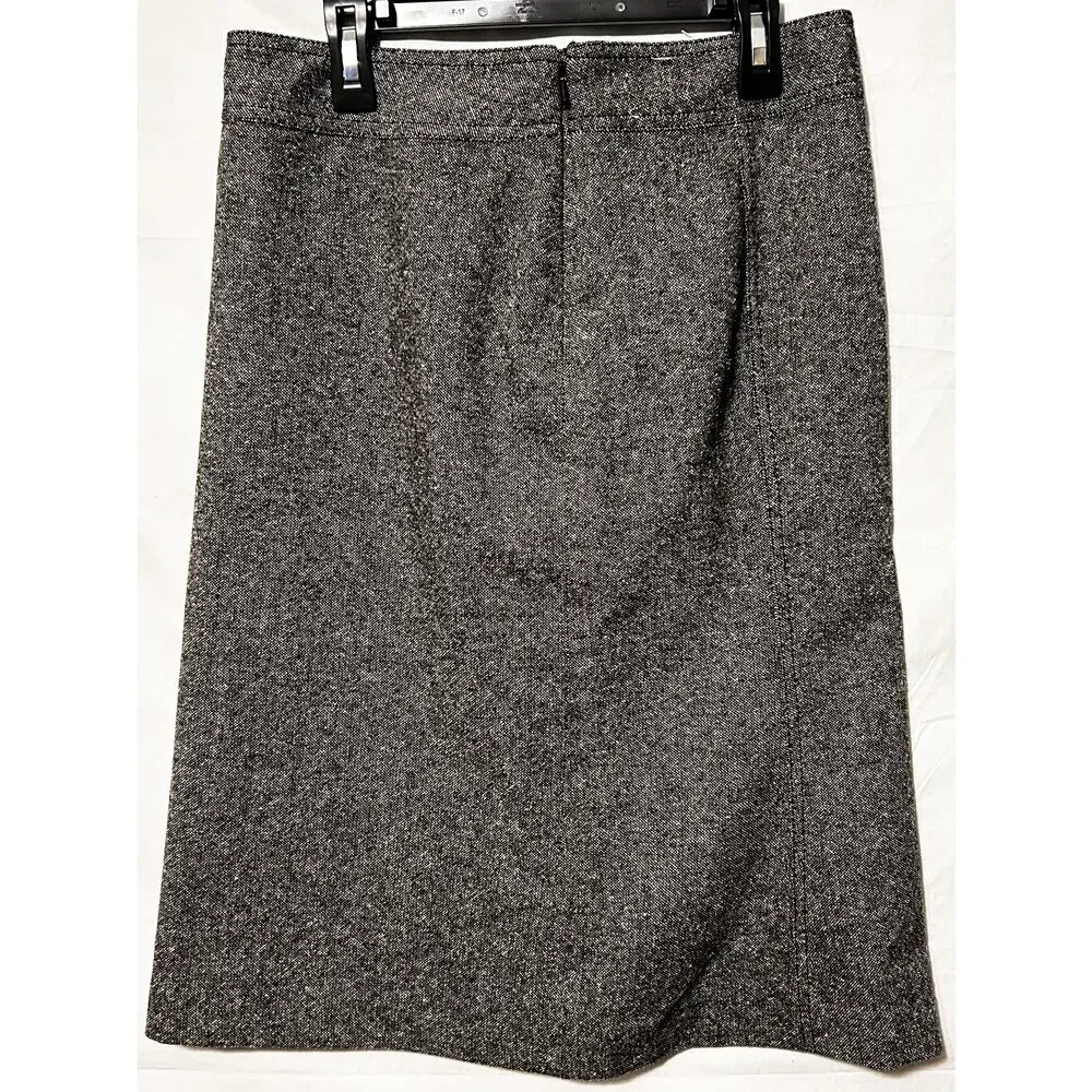 NWT Gap Women's Size 1 Gray Wool Blend Side Zip Lined Pencil Skirt